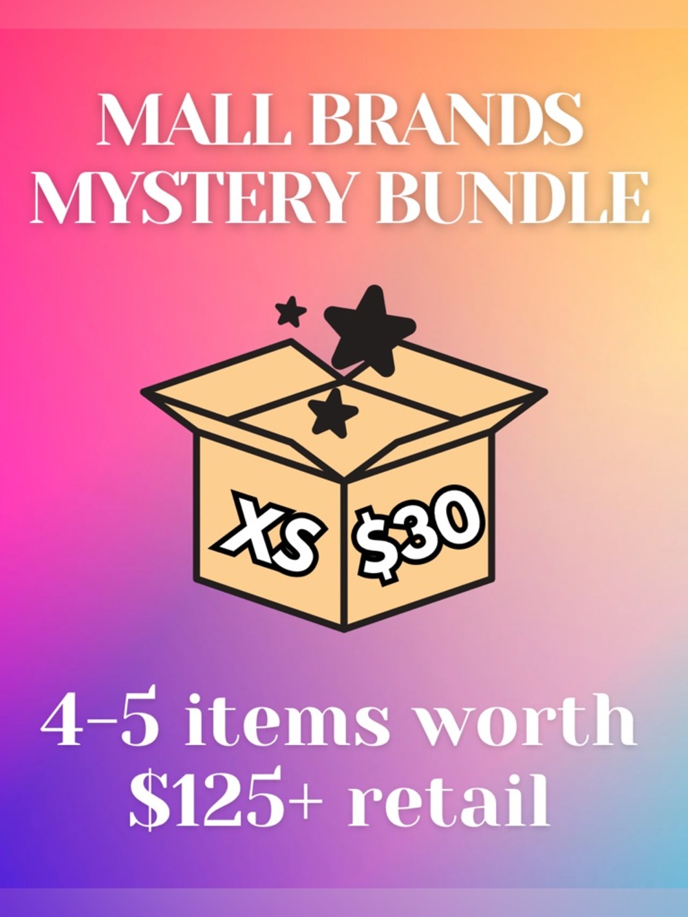 WOMENS MALL BRANDS MYSTERY BUNDLE - SIZE XSMALL (4-5 pieces retailing $125+) 🛍️❓